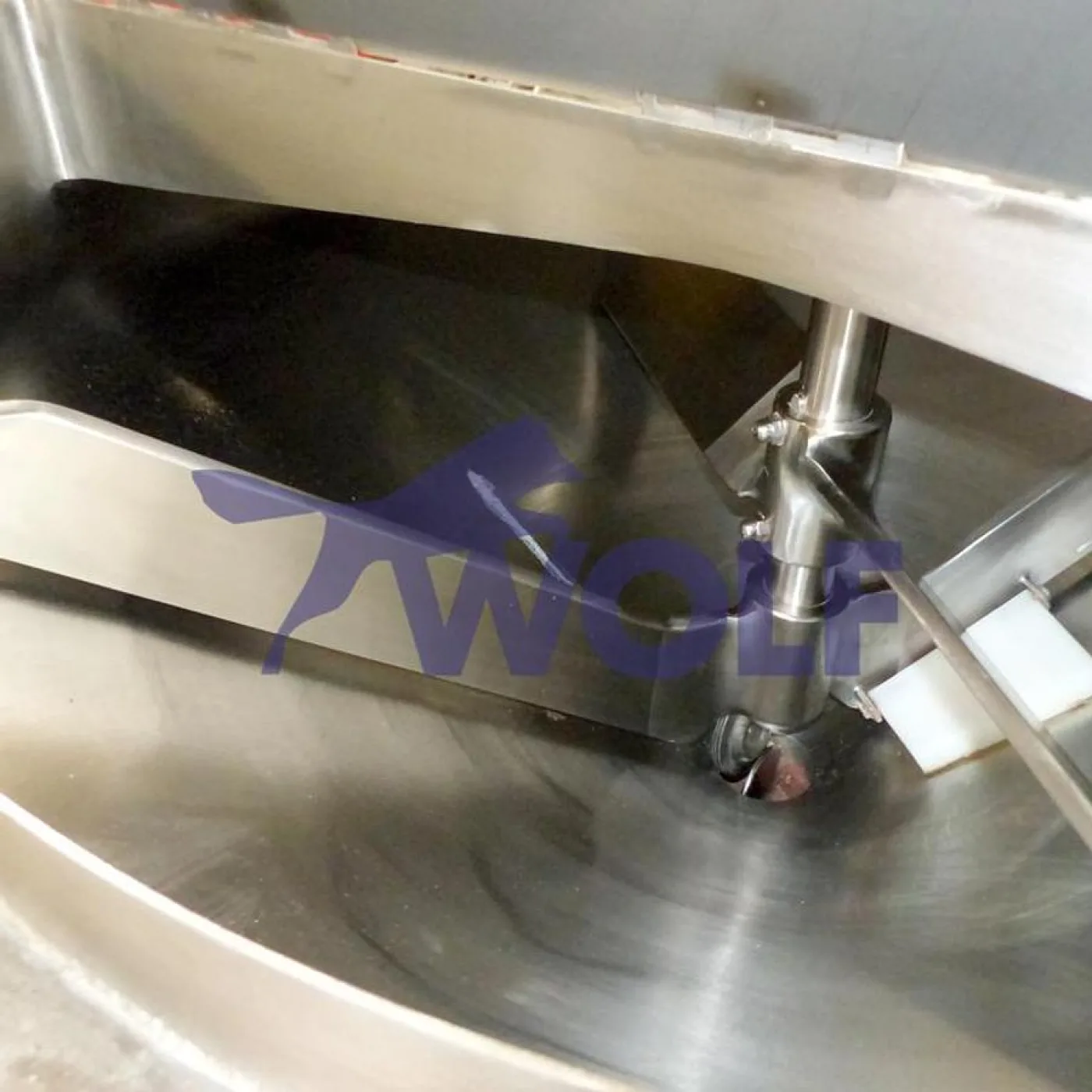 Edelstahl-Rührwerksbehälter CHROMATECH - ca. 300 kg Inhalt, doppelwandig, Baujahr 1998. - 2