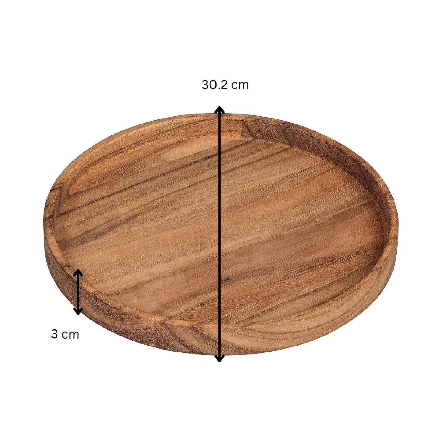Tala Round Tray / Platter in Natural Acacia (Pack of 2) - islandcatering - 2