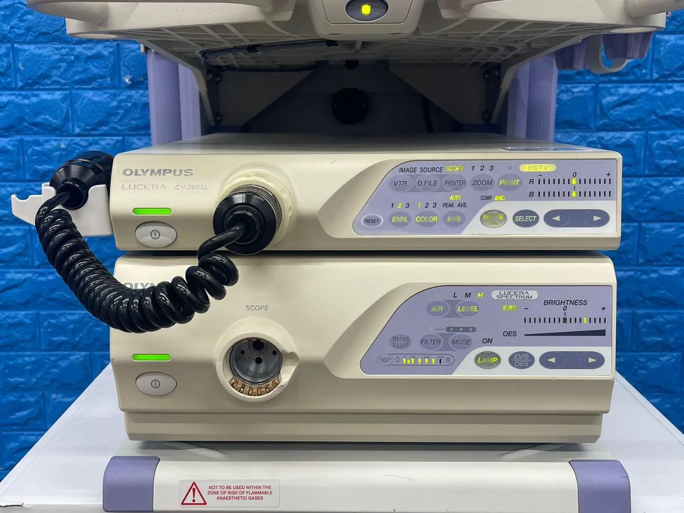 OLYMPUS Endoscopy Tower CV-260SL with CLV-260SL complete with Gastroscope and Colonoscope - 4