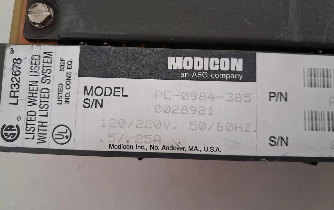 Modicon PC-0984-385 Programmable Controller CPU - 8