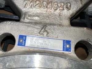USED HYDRAULIC BUTTERFLY VALVE DN300 STAINLESS STEEL 316