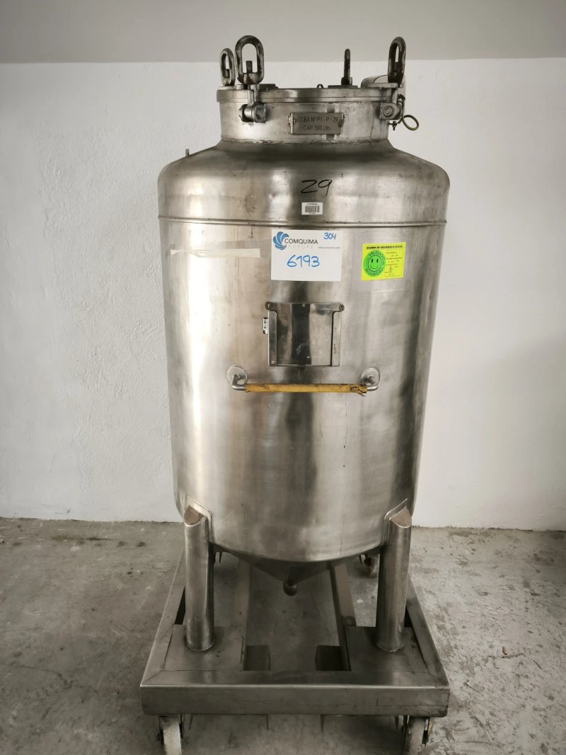 USED STAINLESS STEEL TANK 400 LITERS