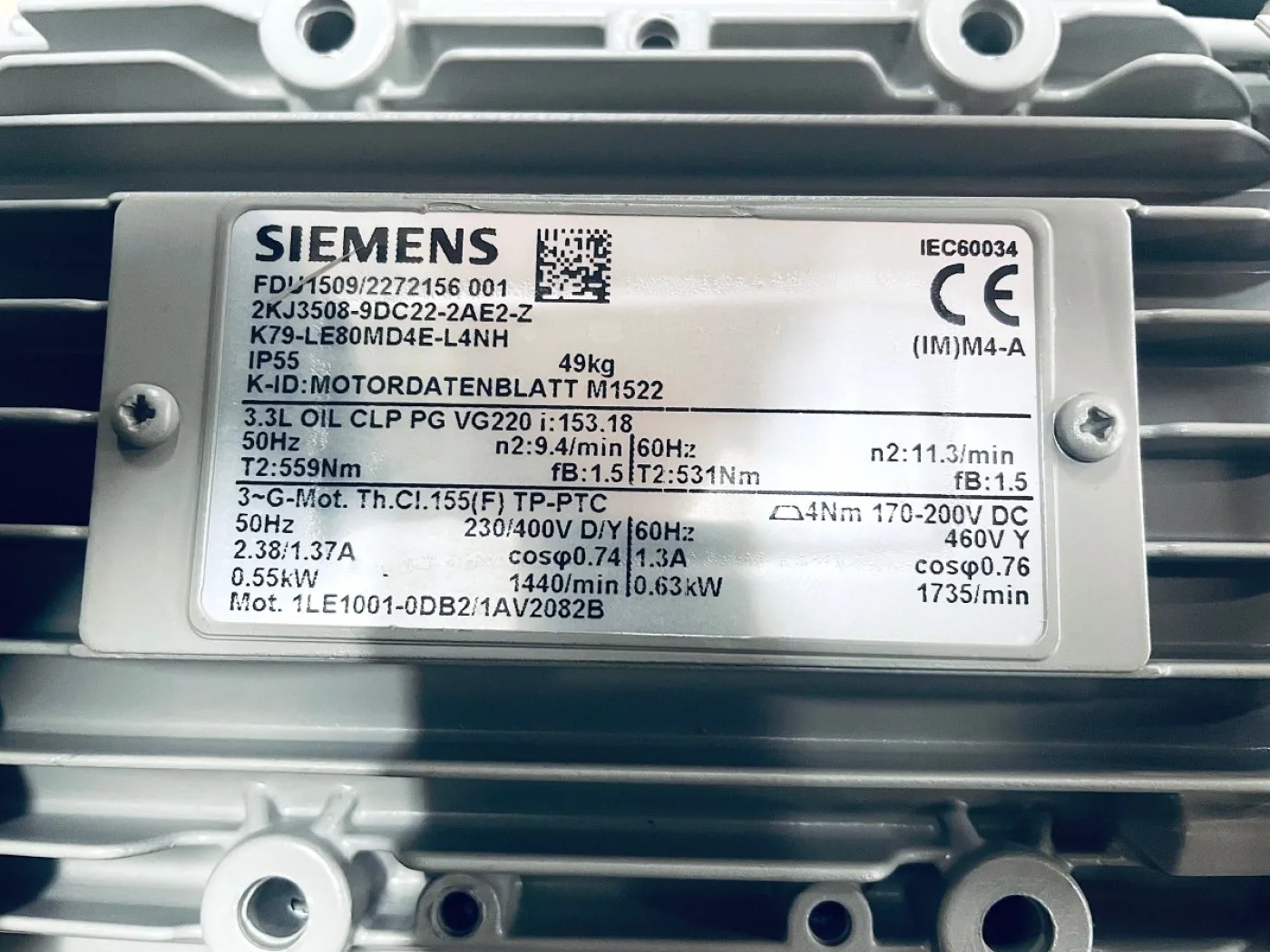 Siemens Getriebemotor K79-LE80MD4E-L4NH - 4