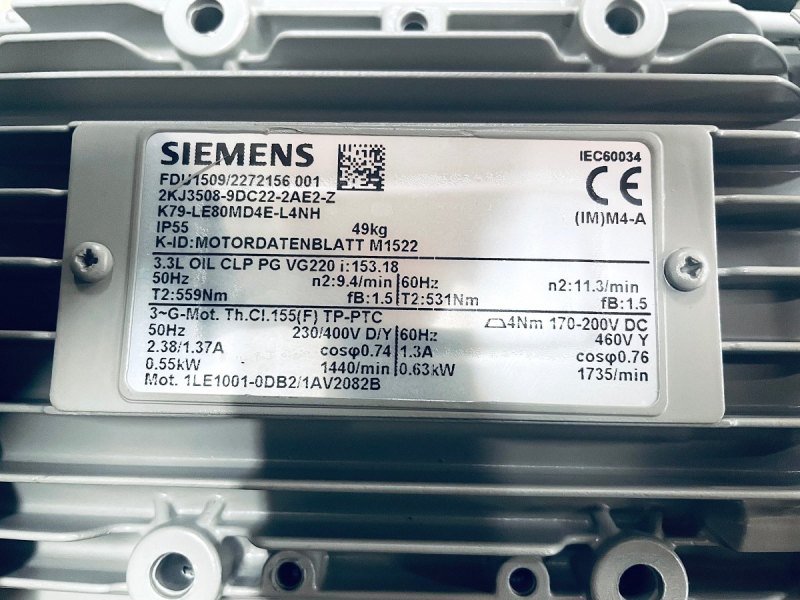 Siemens Getriebemotor K79-LE80MD4E-L4NH