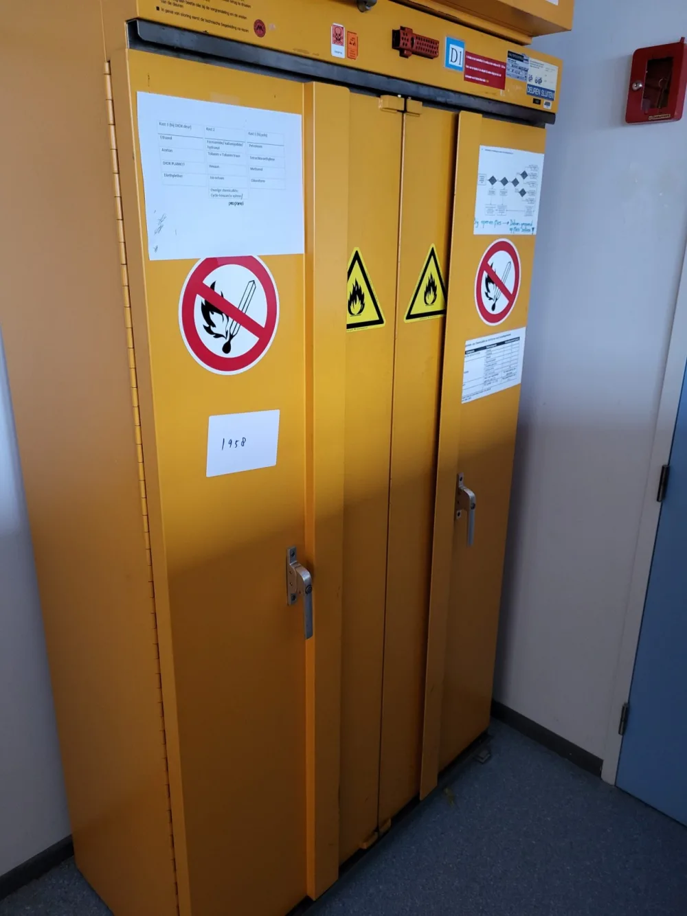 1958 - Used Dupa chemical storage cabinet