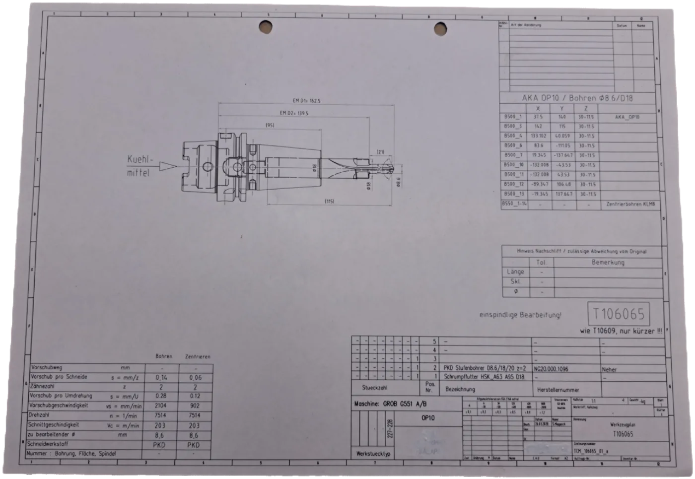 Mapal / Neher PKD Stufenbohrer D8.6/18/20 z=2 - 1