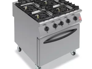 Falcon F900 Four Burner Oven Range on Castors Natural Gas G9184 - islandcatering