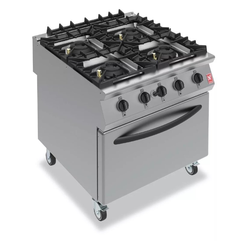 Falcon F900 Four Burner Oven Range on Castors Natural Gas G9184 - islandcatering