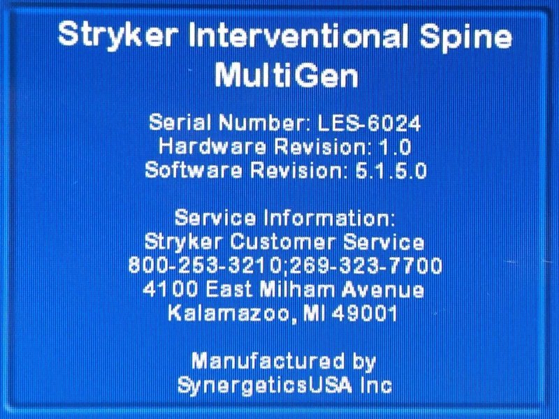 Stryker RF Multigen Console REF: 0406-900-000