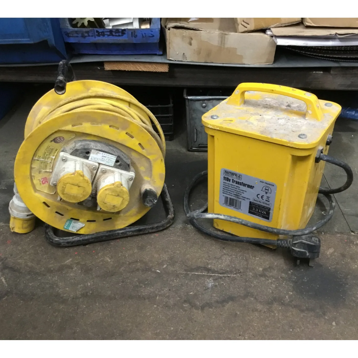 FAITHFULL QUALITY TOOLS TRAN33A 110V Transformer c/w Extension Lead - WNS - W. Neal Services Ltd - 1