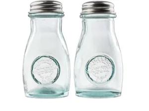 Table Craft 120ml Authentic Collection Salt and Pepper Shakers, Glass with Stainless Steel Tops (163T) x 12 - islandcatering