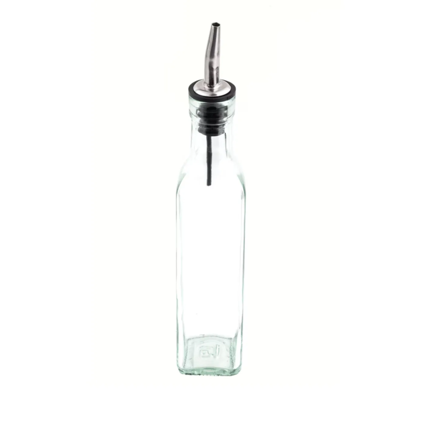Table Craft 250ml Prima Collection Glass Bottle with Stainless Steel Pourer (599P) x 12 - islandcatering - 1