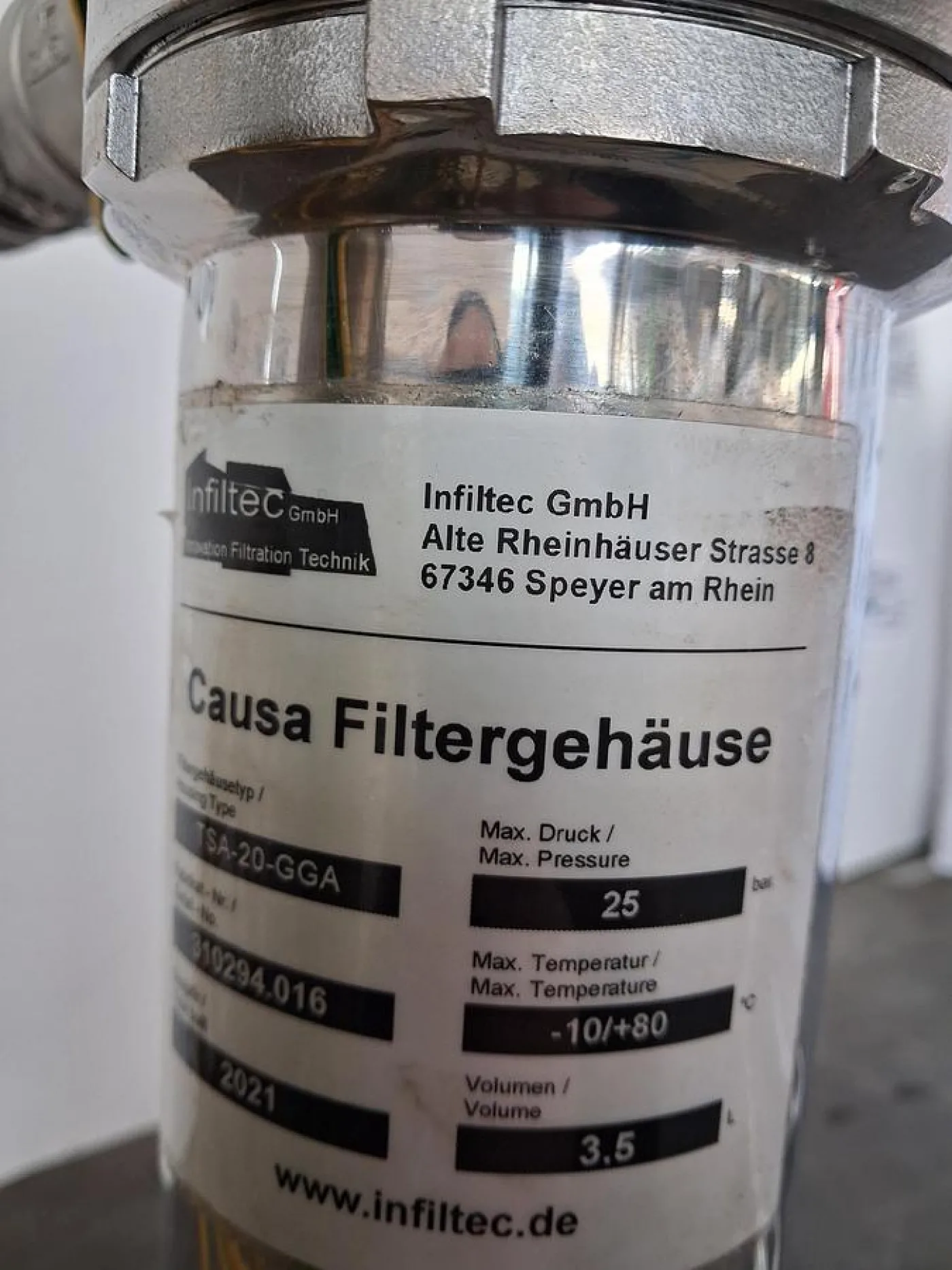 Infiltec TSA-20-GGA Causa Filter Housing Stainless Steel Mobile Unit - 5