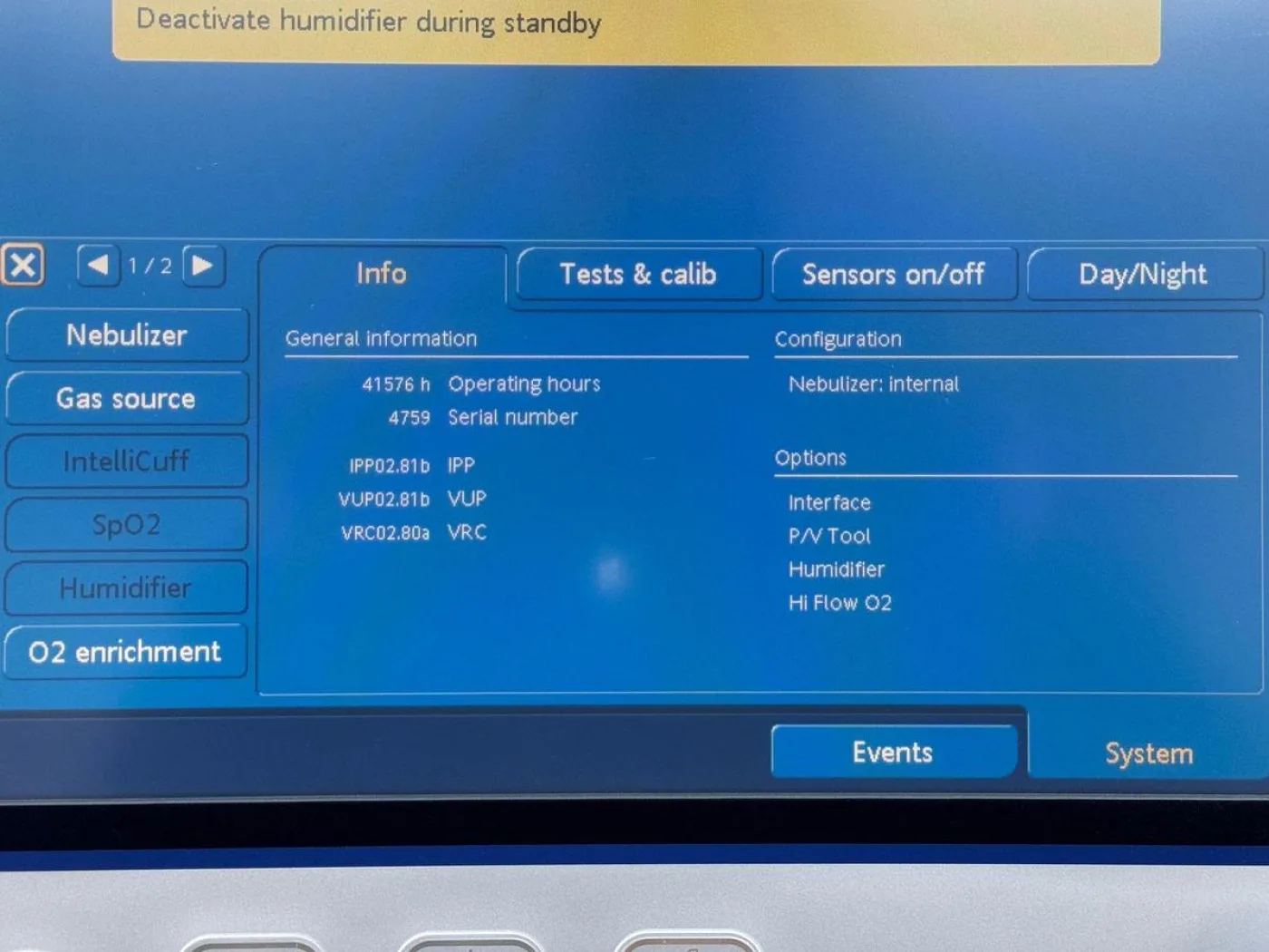 Hamilton G5 Ventilator Hours: 41576 YOM: 2011 - 6