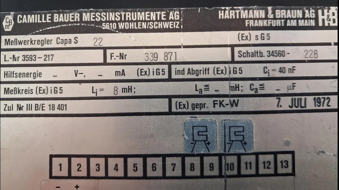 Camille Bauer Drehspulinstrument 0–1 mA 0–20 ×100 L Panel Meter - 4