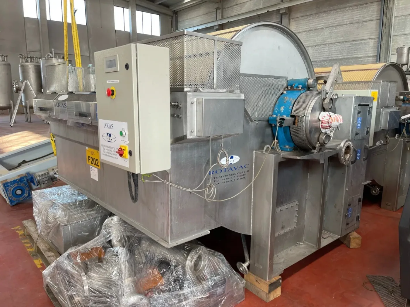 USED FILTRATION SERVICES ROTARY DRUM VACUUM FILTER 1525x1830 8.8 M2 - 8