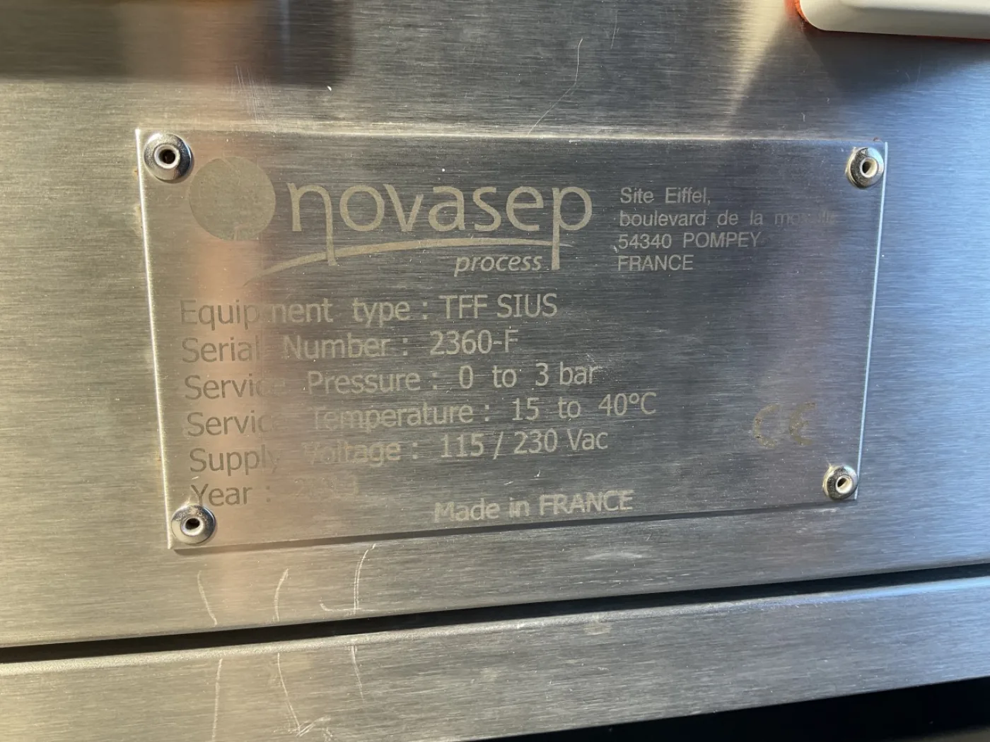 Novasep TFF - Miscellaneous filter - 3