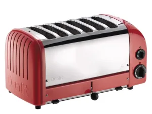 Dualit 6 Slice Vario Toaster Red 60154 - islandcatering