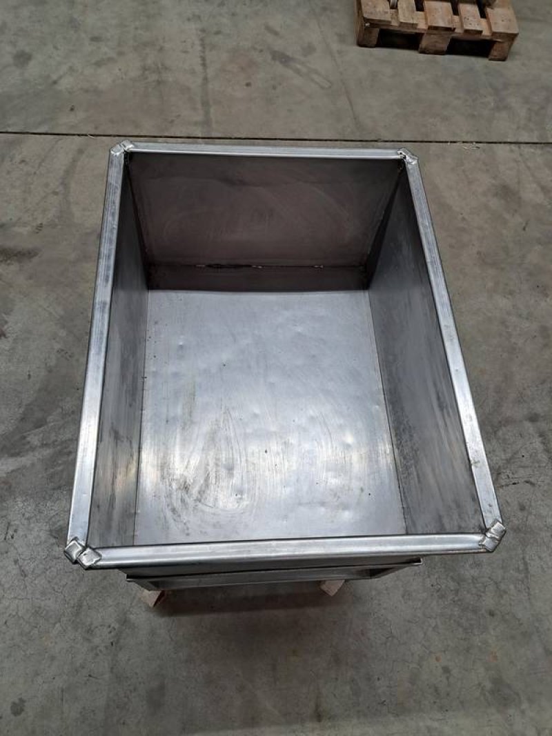Stainless bin with trolley