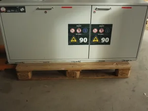 1210 - Used safety storage under bench cabinet Asecos model UB-S-90
