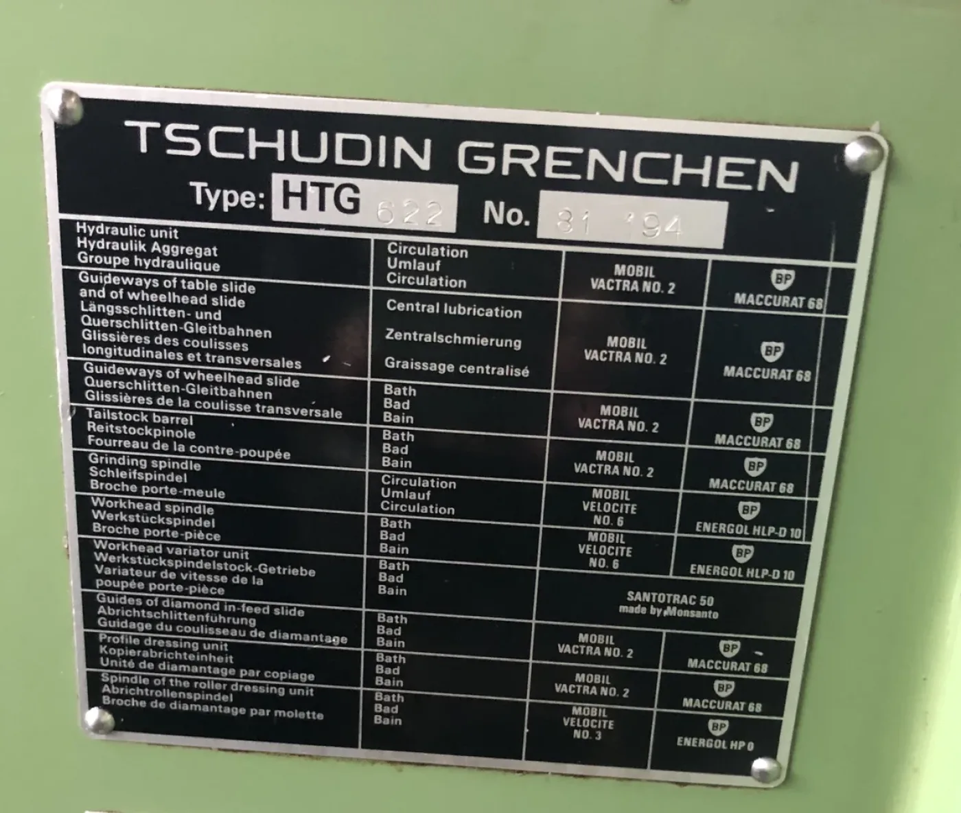 020883 - TSCHUDIN HTG 622 - 6