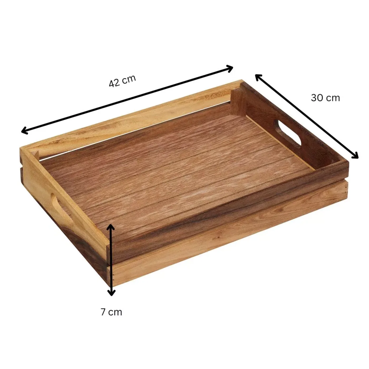 Tala Large Crate - Plain in Natural Acacia (Pack of 4) - islandcatering - 2