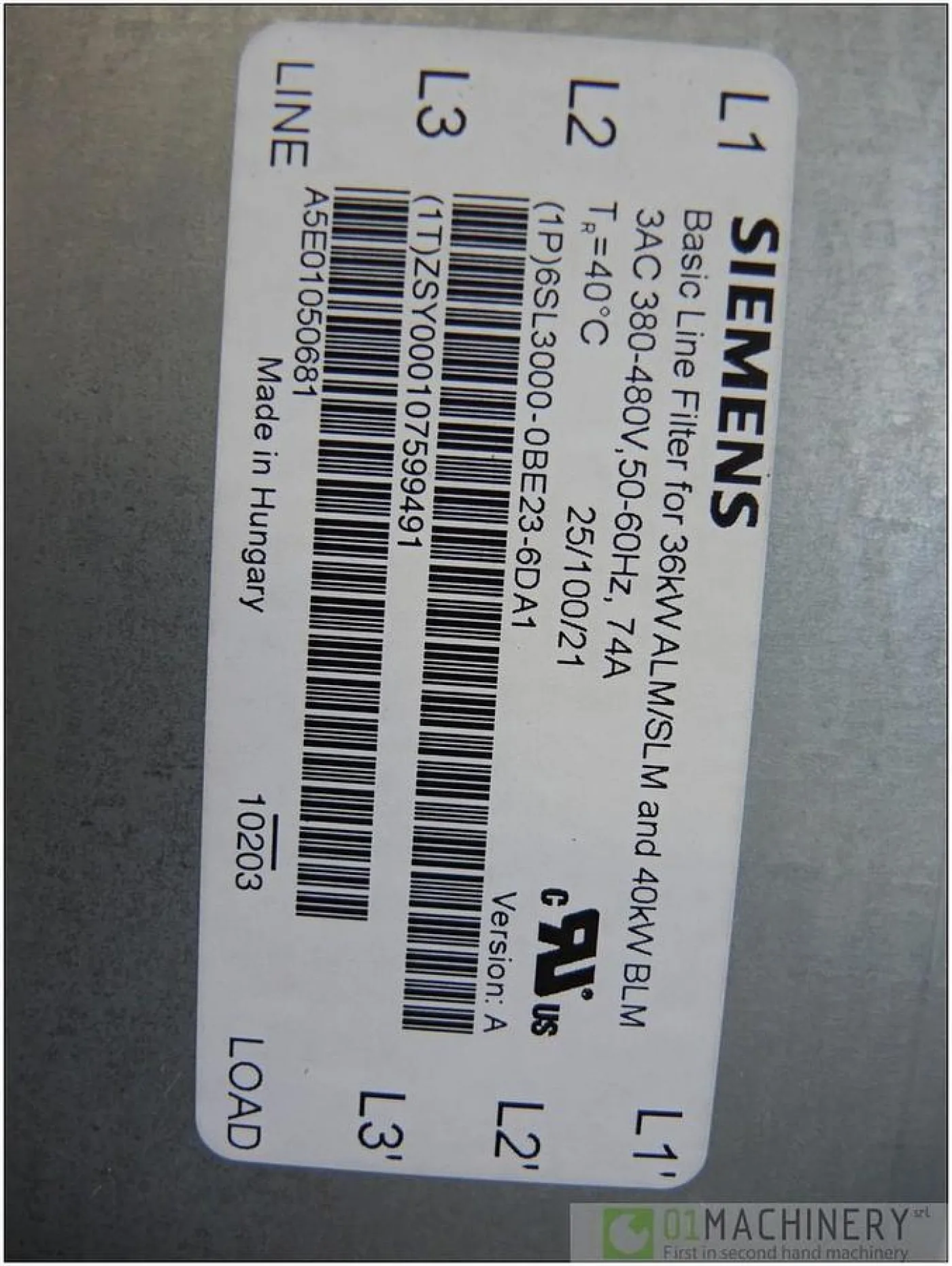 SIEMENS 6SL3000-0BE23-6DA1 AI3005 - 2