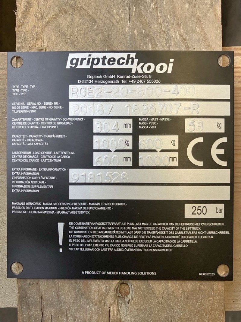 Teleskopgabel Griptech RGE2 20 800/400 (2019)