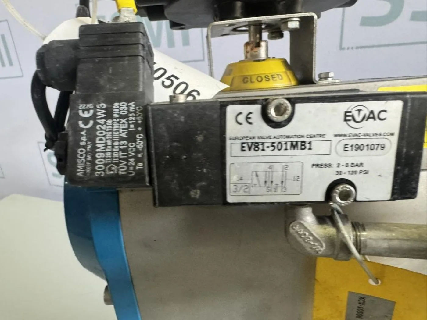 2019 EVAC / Max-Air Technology Pneumatic Valve Actuator Assembly - 7