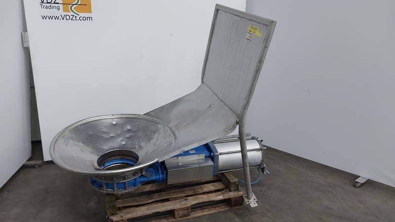 Cattle hide blow-off unit with trough
