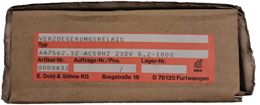 E.Dold & Söhne KG Verzögerungsrelais AA7562.32