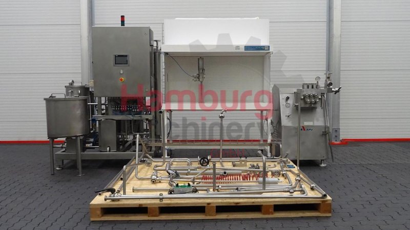 UHT Pilot plant with aseptic homogeniser and filling chamber - APV UHT pilot + Gaulin 396 MCP 4-2,5TBS