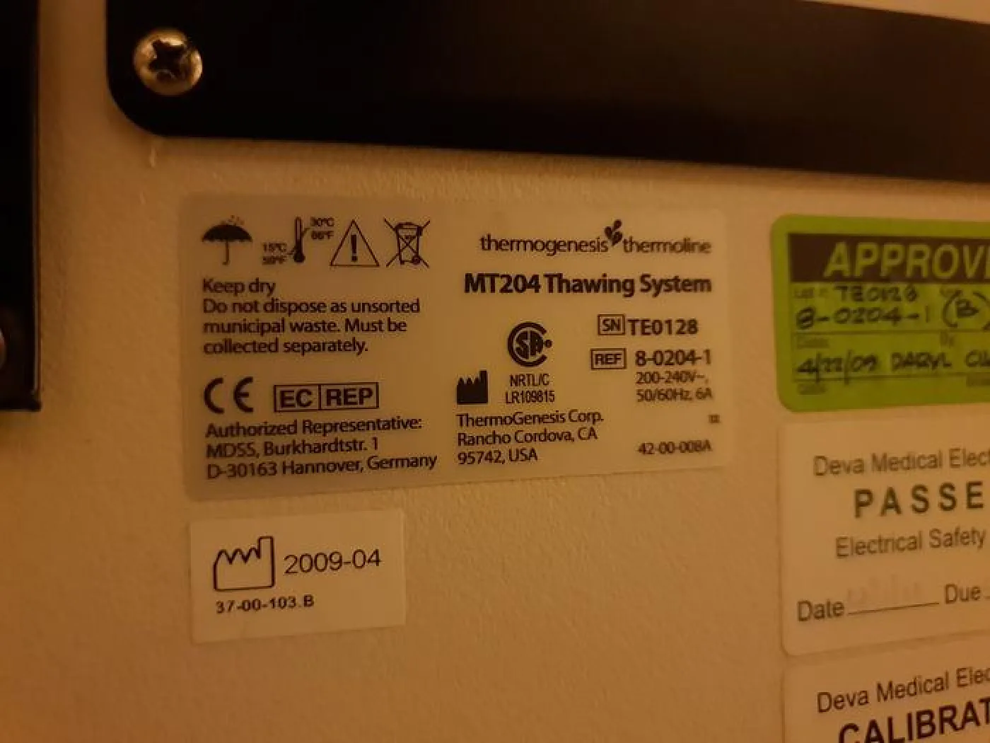 Thermogenesis MT204 Thawing system - 3