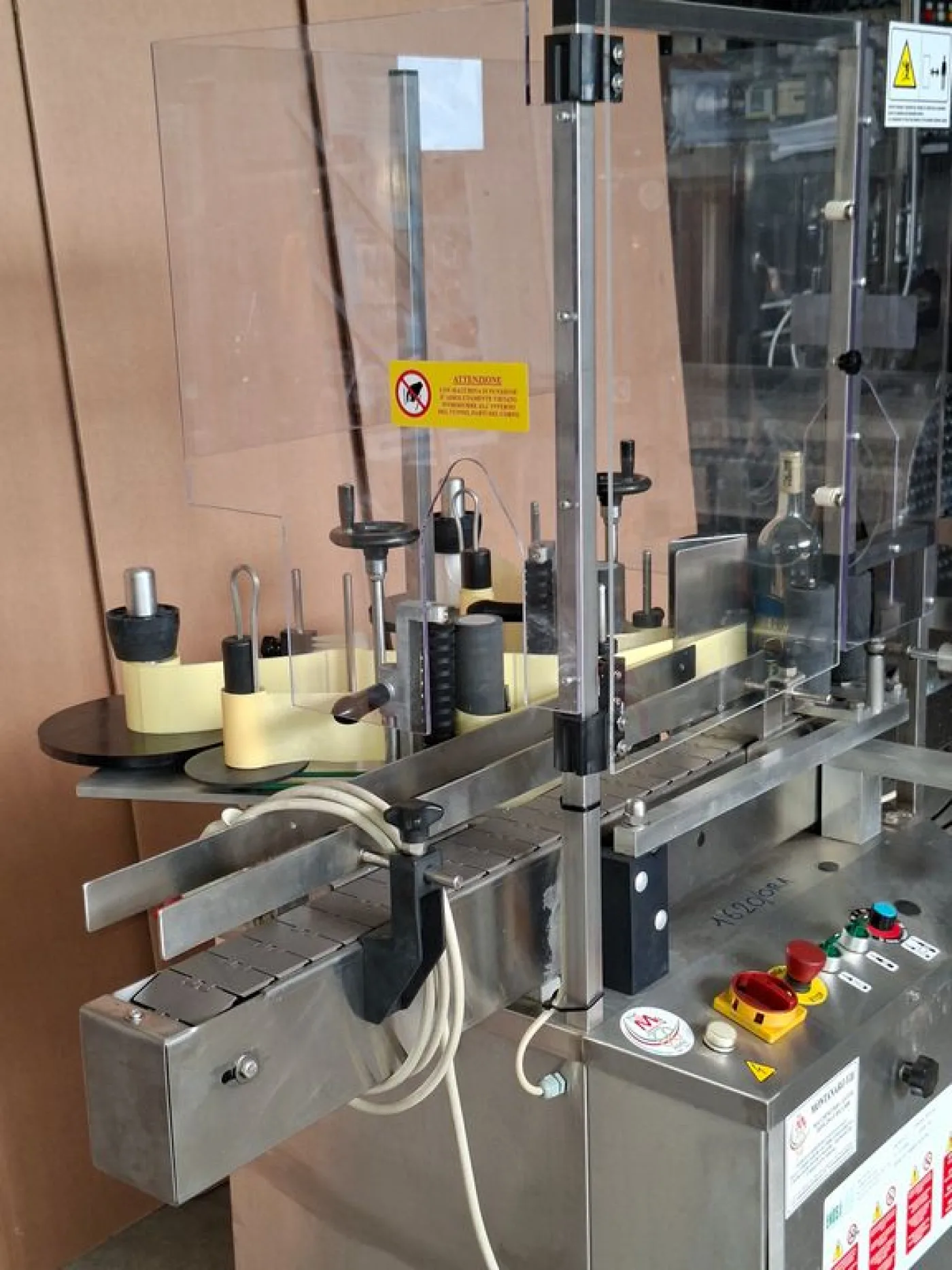 ADHESIVE LABELLING MACHINE ENOS MOD. BASE, WITH TWO STATIONS, SECOND-HAND MACHINE - 7