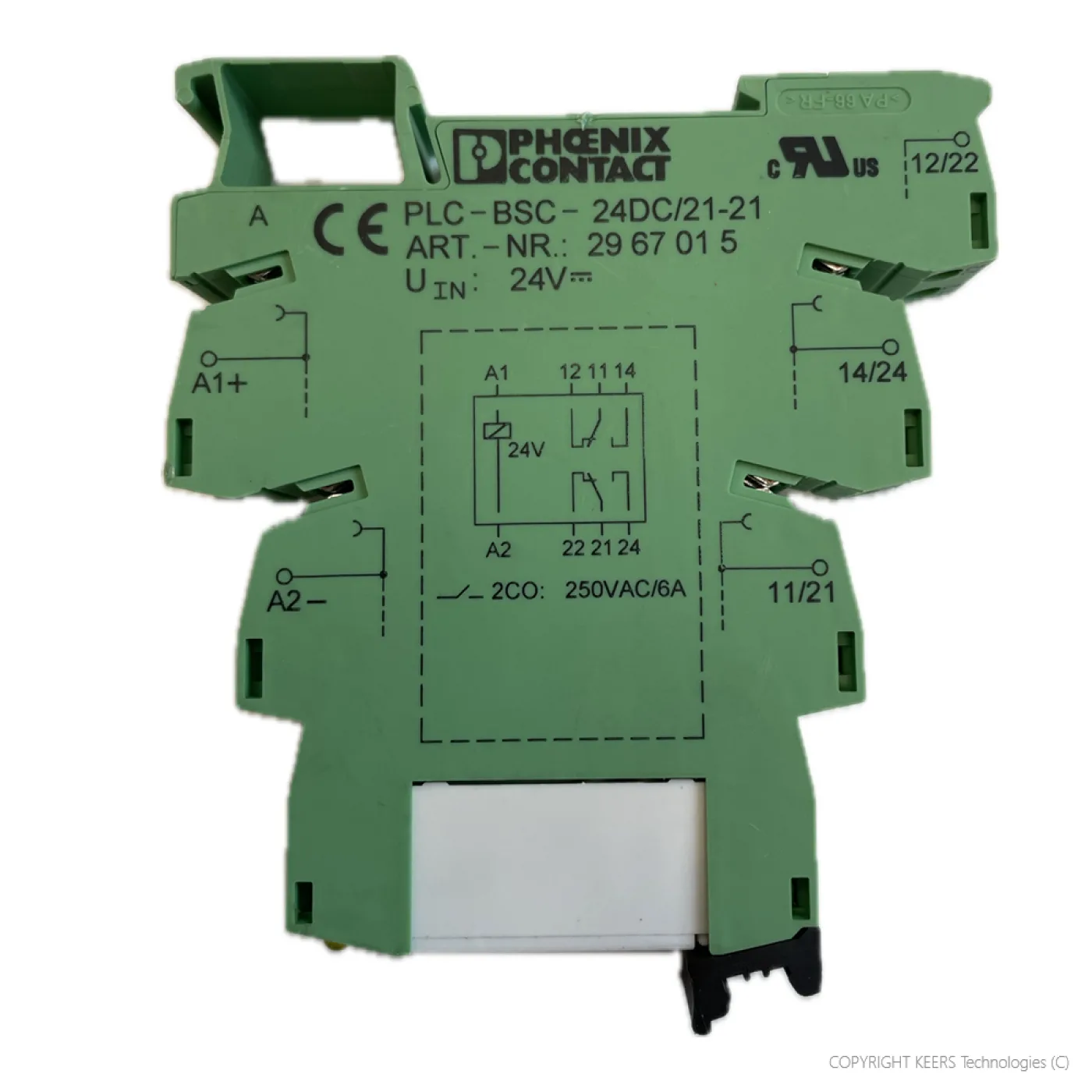 KT-2967015 Phoenix Relay Socket, DIN Rail, Screw, 24 VDC, PLC-BSC - 1