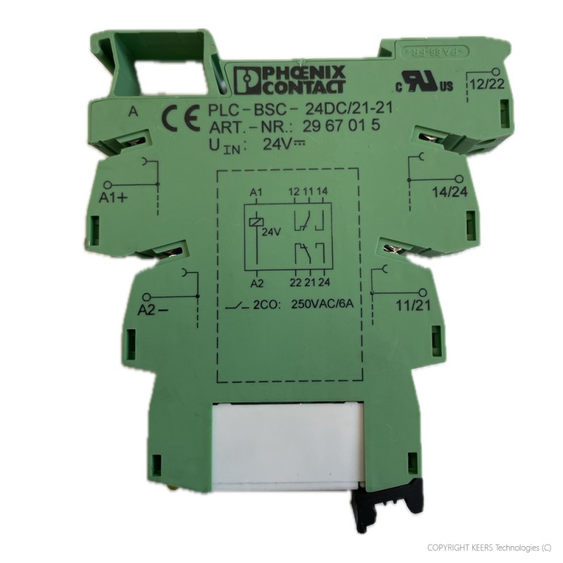 KT-2967015 Phoenix Relay Socket, DIN Rail, Screw, 24 VDC, PLC-BSC