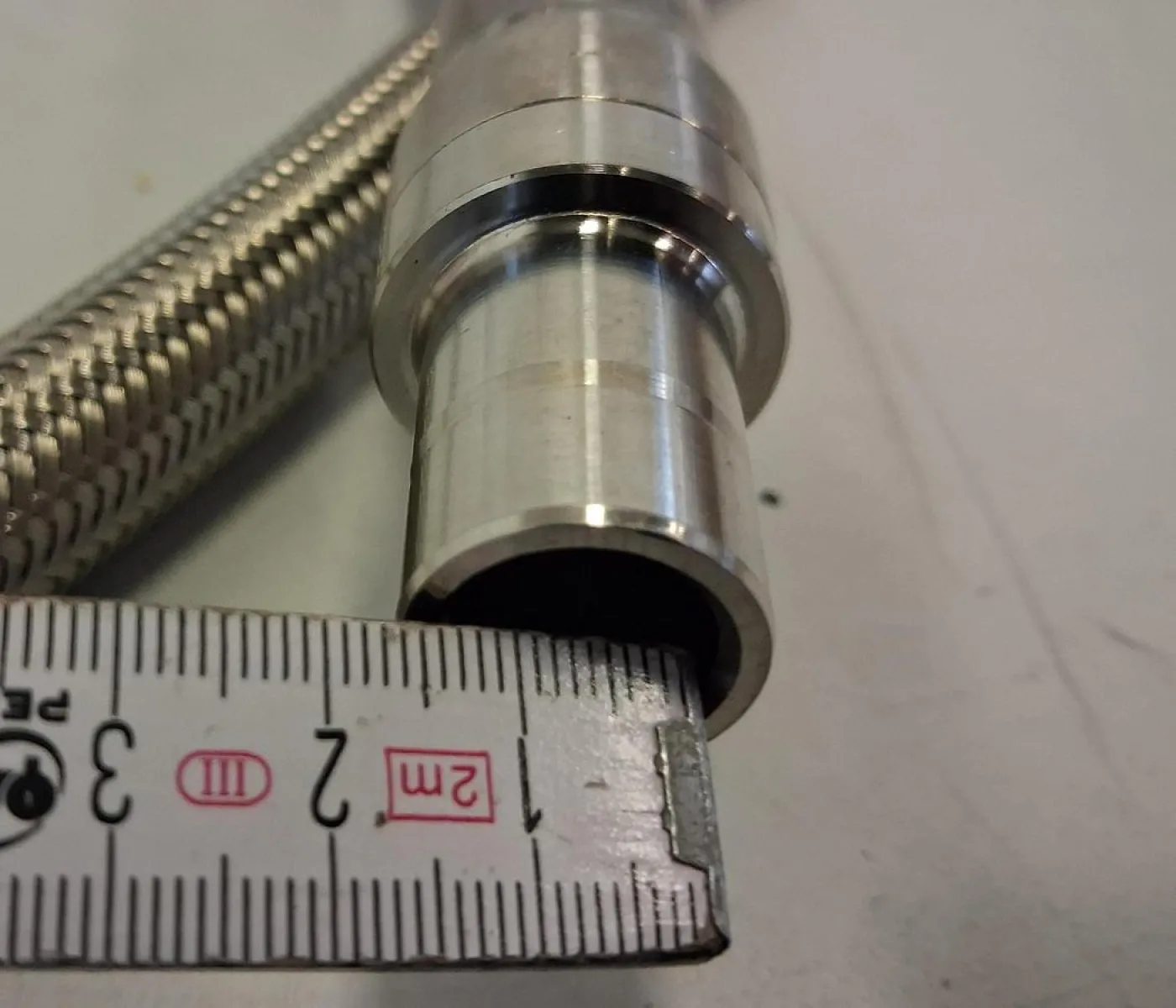 Swagelok PTFE-Teflonschlauch mit Edelstahlumflechtung – Typ SS-TH12TA12TA12-60, Länge 150 cm - 5