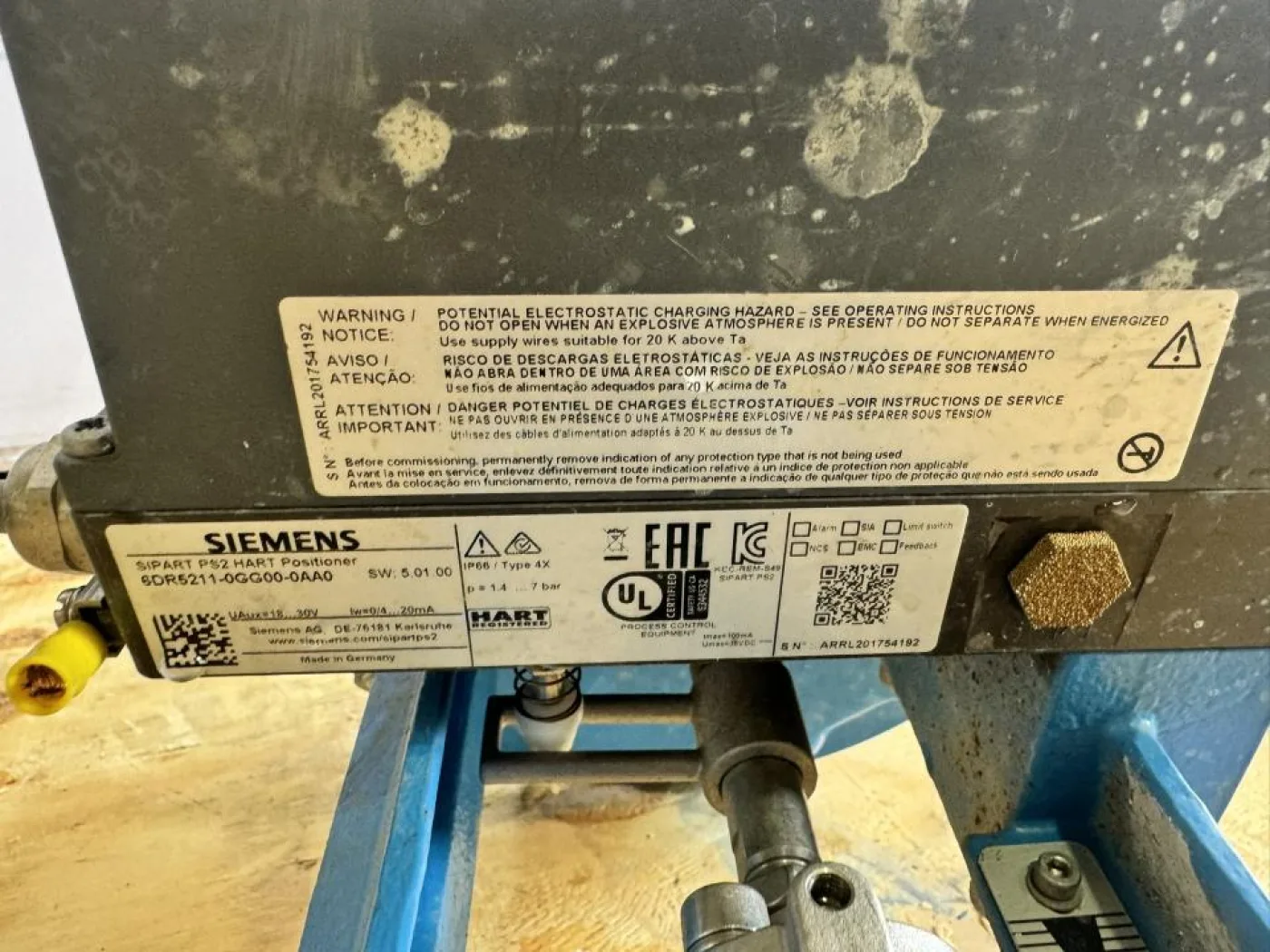 2019 ARCA Regler GmbH / Siemens Luftbereift Globe Steuerung Valve with Siemens SIPART PS2 HART Smart Positioner - 2