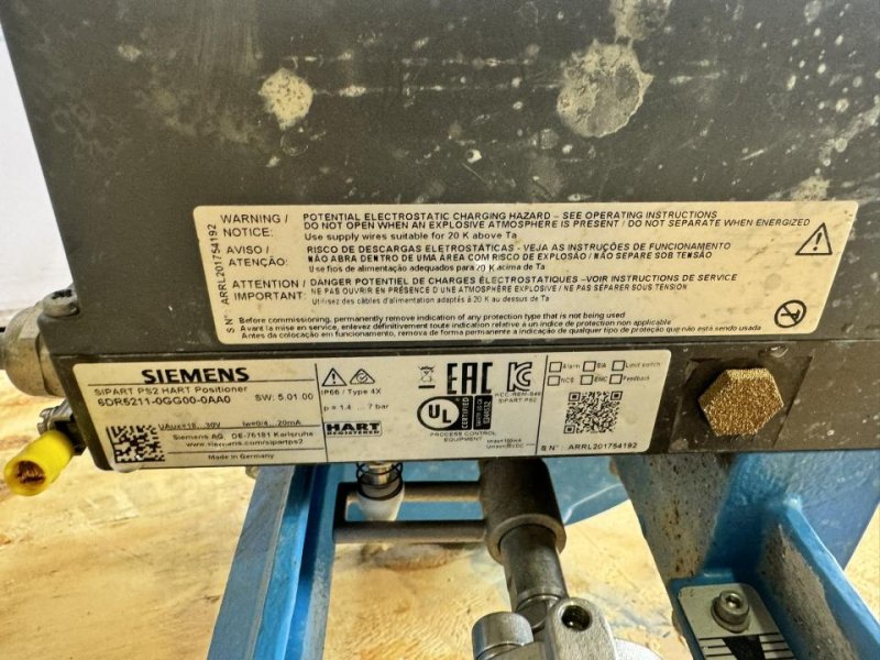 2019 ARCA Regler GmbH / Siemens Luftbereift Globe Steuerung Valve with Siemens SIPART PS2 HART Smart Positioner