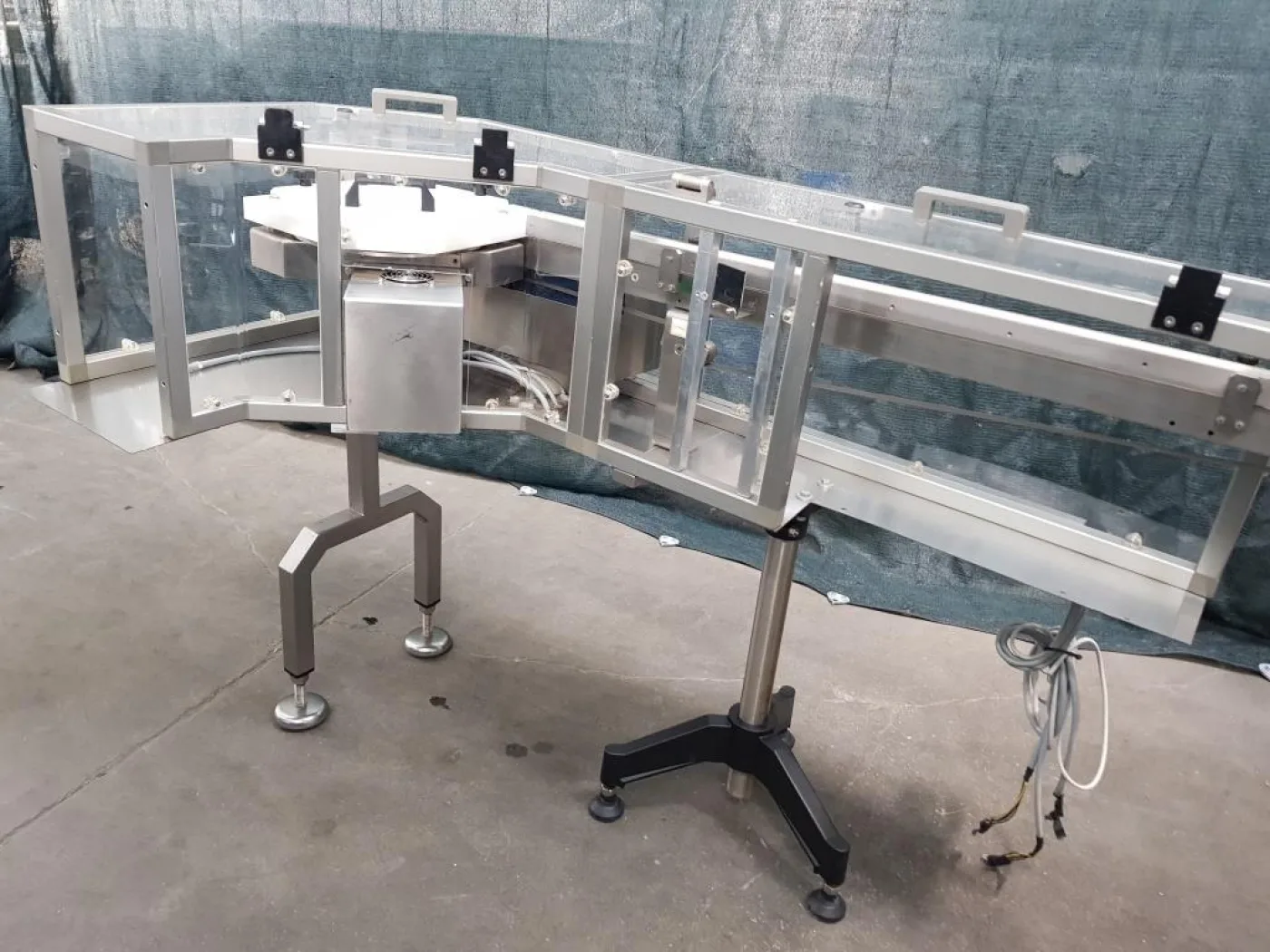 NASTRO TRASPORTATORE A TAPPETO IN ACCIAIO INOX CON CURVA A 90° - 3