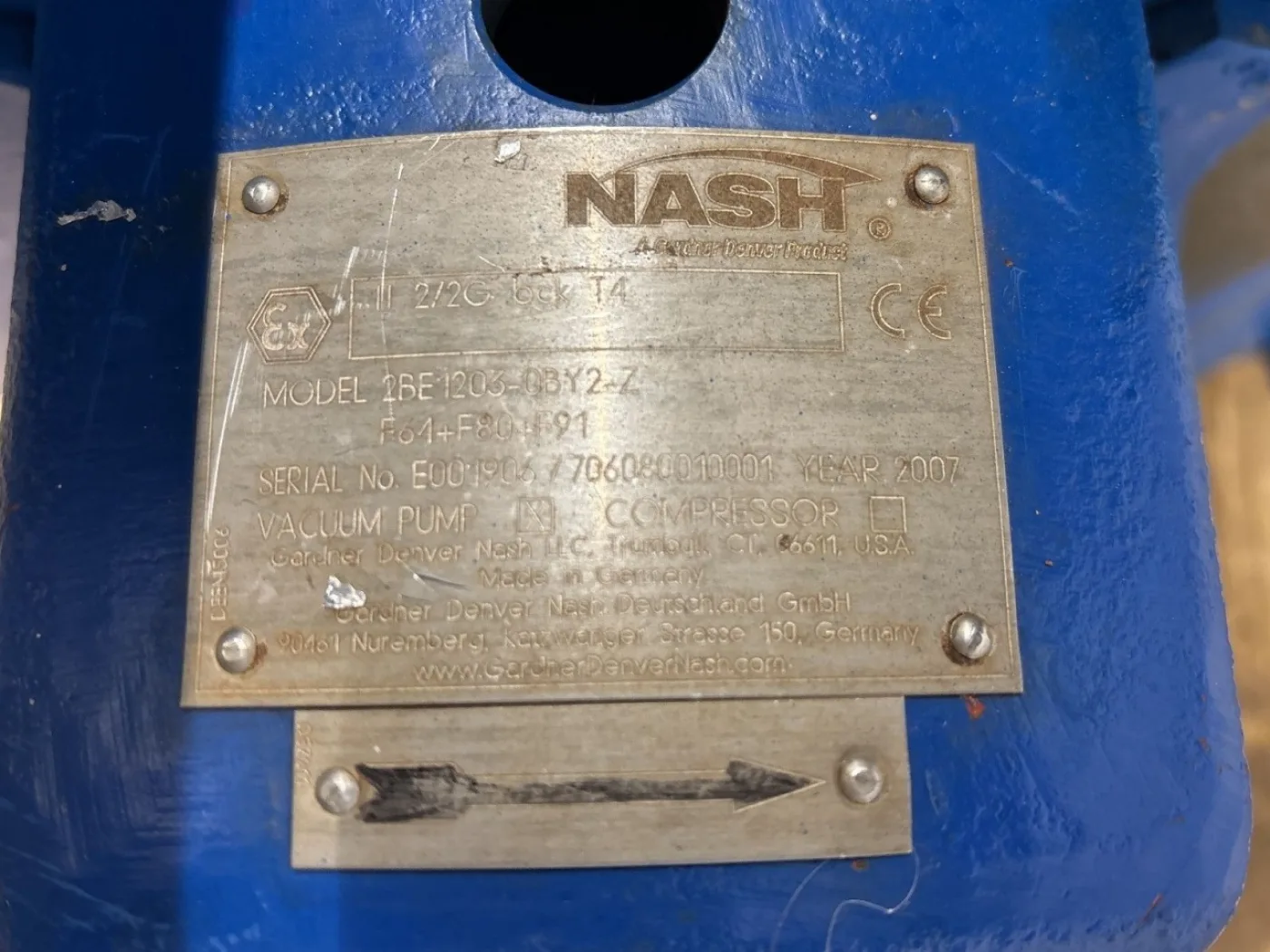 Gardner Denver Nash 2BE12030BY2-Z - Vacuum pump - 5
