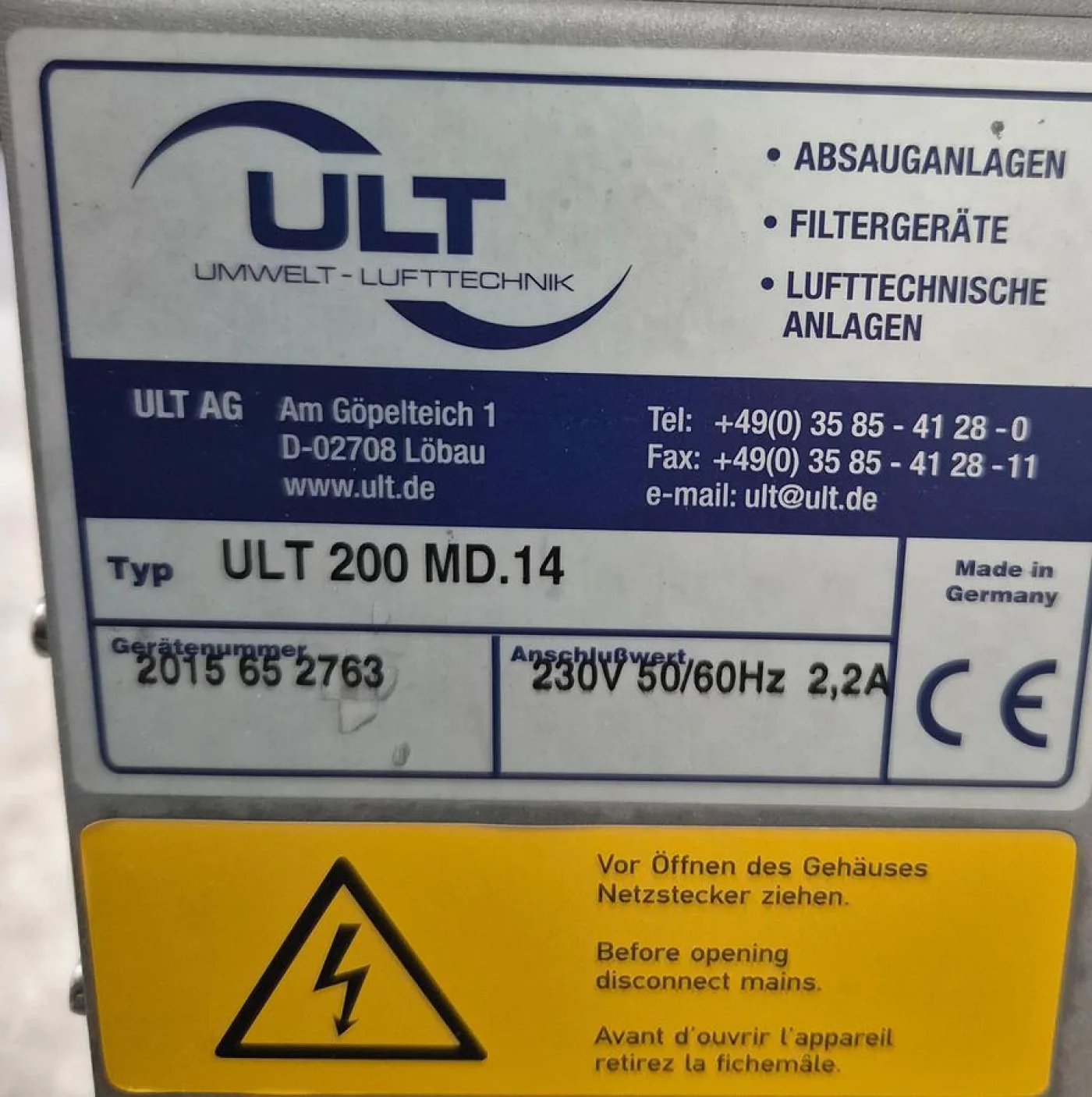 ULT Absauggerät ASD200 EX - 8