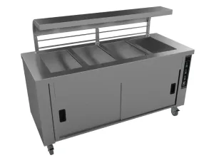Falcon Chieftain 4 Well Heated Servery Counter HS4 - islandcatering