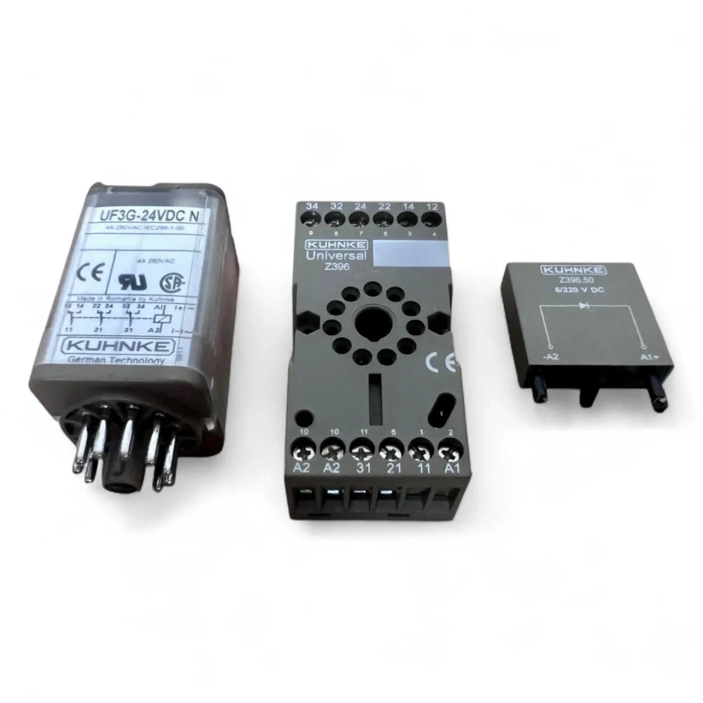 Kuhnke Relaismodul UF3G-24VDC N mit Sockel Z396 und Suppressormodul Z396.50 Art.-Nr. UF3G24VDCN-Z396-Z39650 - 4