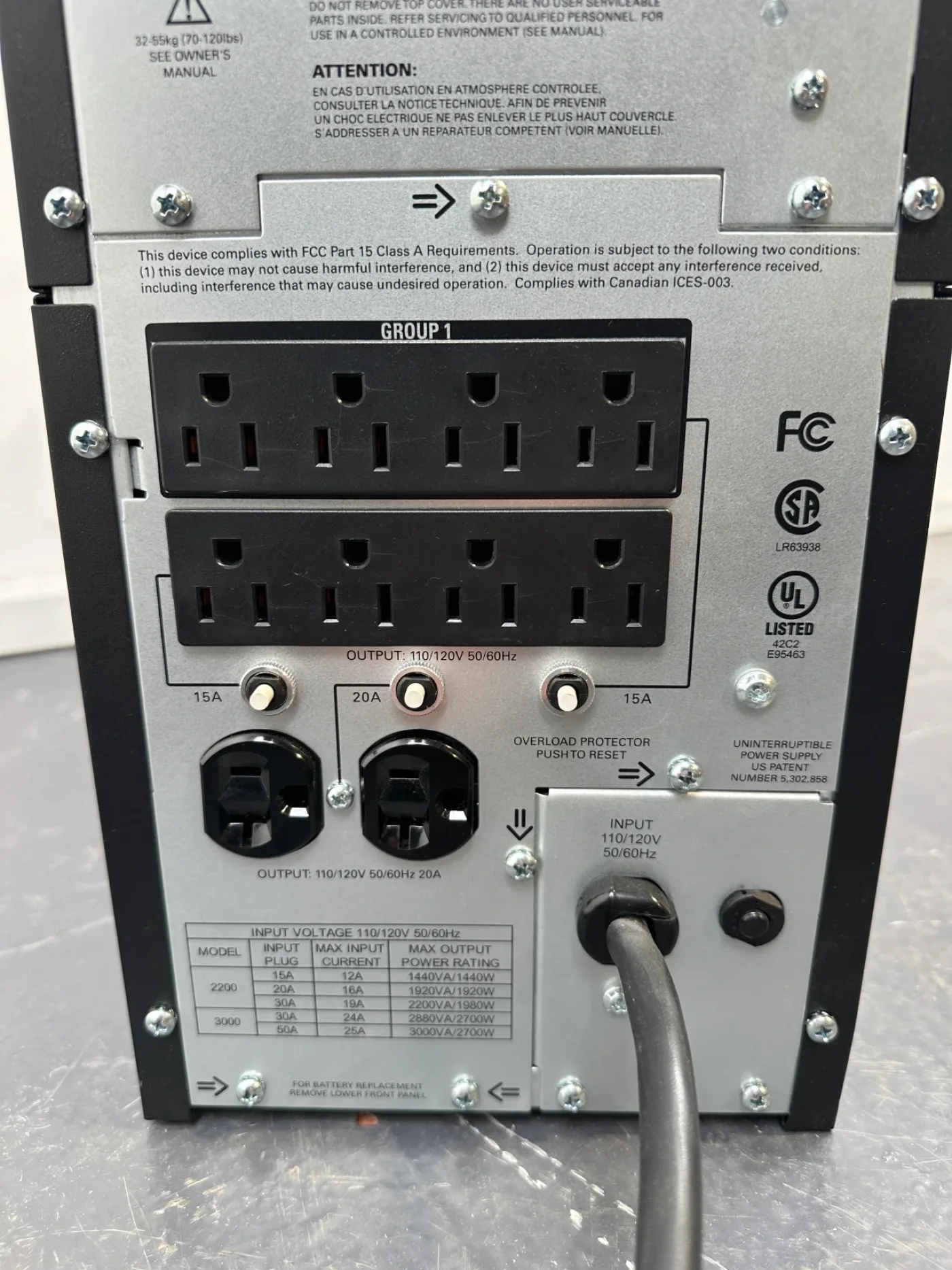 APC Smart-UPS SMT2200 USV US-/120-V-Version Stecker: NEMA L5-30P (30 A / 125 V Twist-Lock) - 5