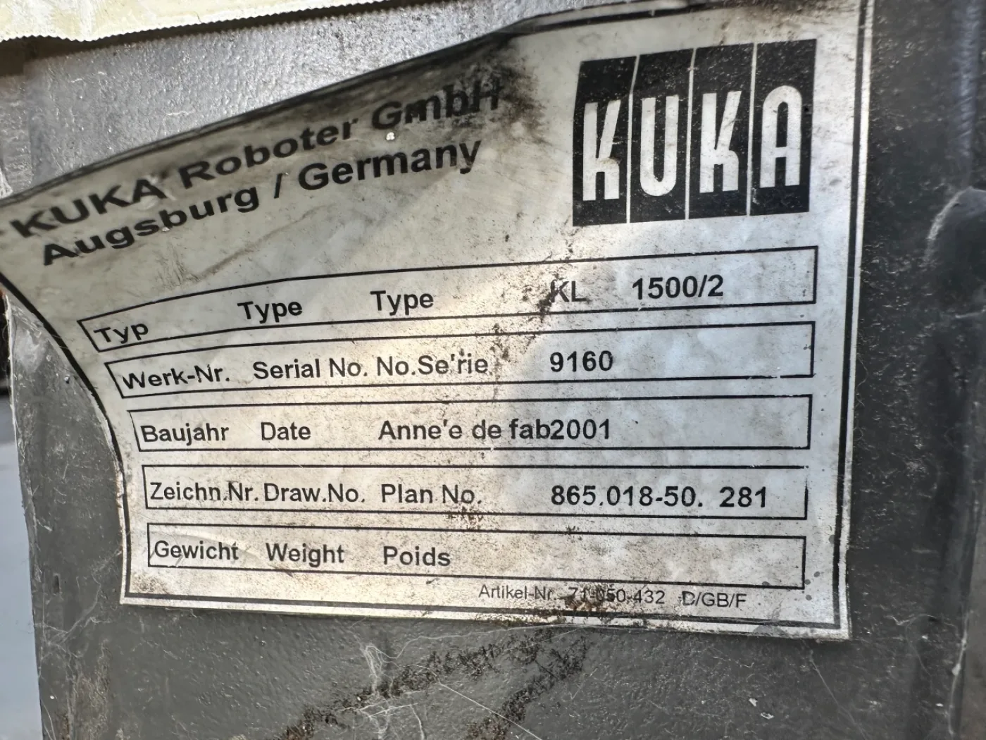 KUKA KL1500/2 4m - 6