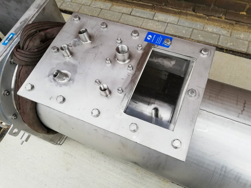 Van Tongeren screw conveyor l=7000mm d=420mm - Horizontal screw conveyor