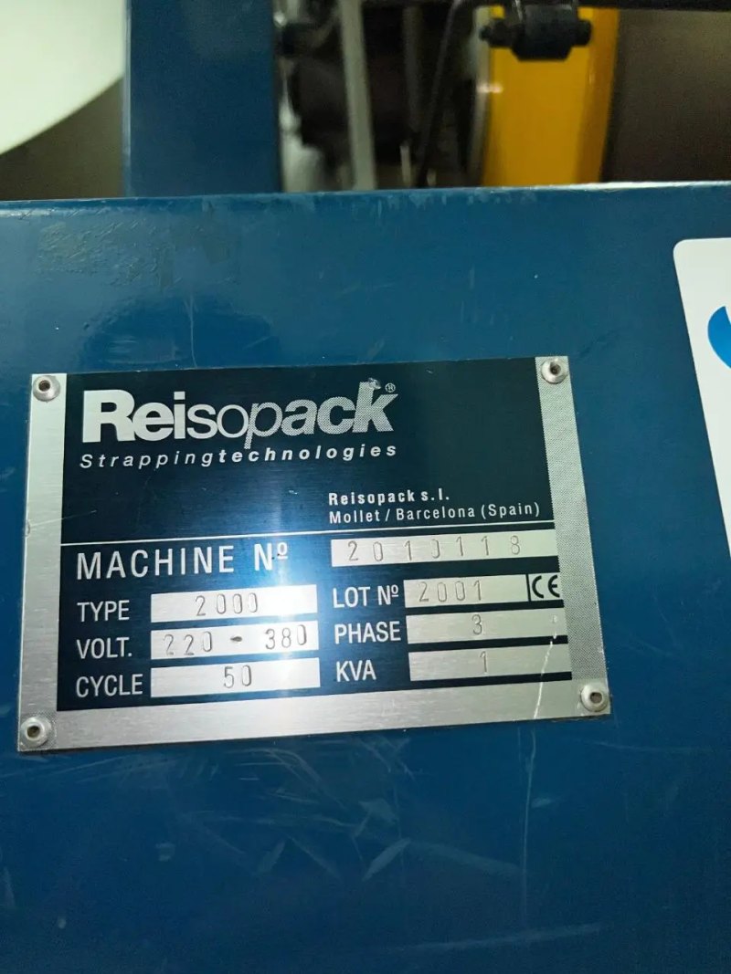 USED REISOPACK 2000 AUTOMATIC SIDE WELDING STRAPPING MACHINE 30 STRAPPING/MIN