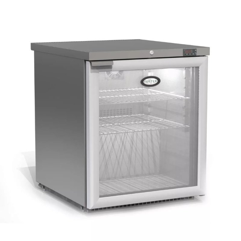 Foster 1 Glass Door 200Ltr Under Counter Fridge HR200G 13/114 - islandcatering