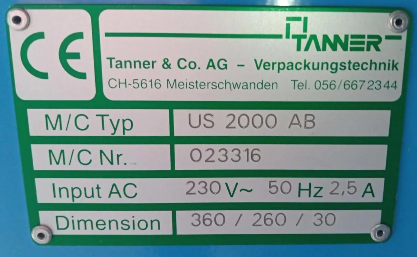 Tanner Lagen-Banderoliermaschine Ultra Sonic 2000A US2000AB - 4